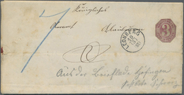 Br Württemberg - Ganzsachen: 1869, 3 Kr. Ganzsachen-Ausschnitt Ohne Poststempel Auf Doppelt Verwendetem - Sonstige & Ohne Zuordnung