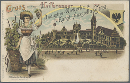 GA/ Württemberg - Ganzsachen: 1897, Color GA-Ansichtskarte 5 Pf. "Gruss Aus Der Heilbronner Industrie-Ge - Sonstige & Ohne Zuordnung