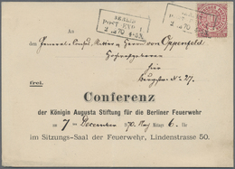 Br Norddeutscher Bund - Marken Und Briefe: 1869, 1 Gr. Gezähnt Mit Schwarzem „BERLIN/ POST EXP 1/ 2 12 - Autres & Non Classés