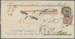 Br Norddeutscher Bund - Dienstmarken: 1870, 2 Gr. Dienstmarke In Mischfrankatur Mit Freimarke 1 Gr. Gez - Andere & Zonder Classificatie