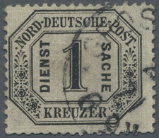 O Norddeutscher Bund - Dienstmarken: 1870, 1 Kr Schwarz/mattgrau, Gestempelt, Tadellos, Signiert Thiel - Autres & Non Classés