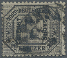 O Norddeutscher Bund - Dienstmarken: 1870, 7 Kr Schwarz/mattgrau, Gestempelt, Tadellos, Signiert Engel - Altri & Non Classificati