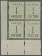 **/* Elsass-Lothringen - Marken Und Briefe: 1870/1871, 1 Ctm. Grün Type 1 Im 4er-Block Aus Der Li. Untere - Andere & Zonder Classificatie