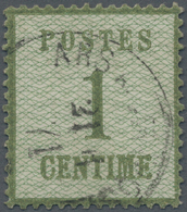 O Elsass-Lothringen - Marken Und Briefe: 1870, 1 C. Graugrün Mit Netzunterdruck 'Spitzen Nach Unten', - Sonstige & Ohne Zuordnung