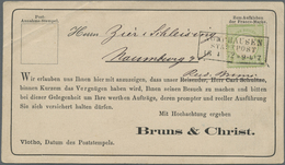 Br Deutsches Reich - Brustschild: 1872, Kleiner Schild 1/3 Gr. Gelblichgrün Mit Ra3 „NORDHAUSEN STADTPO - Ongebruikt