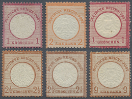 (*)/* Deutsches Reich - Brustschild: 1872, Kleiner Schild 1 Gr. Karmin Und 2 Kr. Orange, Großer Schild 1 G - Unused Stamps