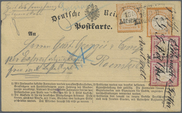 Br Deutsches Reich - Brustschild: 1872, Kleiner Schild 1 Gr. Im Paar + 2x ½ Gr. Auf Express-Karte Eisen - Neufs