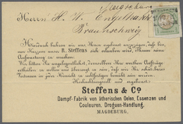 Br Deutsches Reich - Brustschild: 1872, Ganzsachenausschnitt Grosser Schild 1/3 Gr. Grün (aus Streifban - Neufs