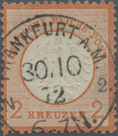 O Deutsches Reich - Brustschild: 1872, 2 Kreuzer Ziegelrot Kleiner Schild Entwertet Mit Klarem Und Zen - Unused Stamps