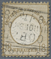 O Deutsches Reich - Brustschild: 1872, 18 Kr. Ockerbraun, Kleiner Schild, Gestempelt Und Normal Gezähn - Unused Stamps