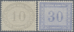 ** Deutsches Reich - Brustschild: 1872, 10 Groschen Grau Und 30 Groschen Dunkelgraublau INNENDIENST, Ta - Unused Stamps