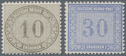 ** Deutsches Reich - Brustschild: 1872, Luxussatz 10 Gr. Und 30 Gr. PL F. Offene '3' In 30 Gr. - Neufs