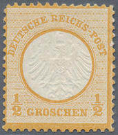 * Deutsches Reich - Brustschild: 1872, ½Gr Kleiner Schild, Ungebraucht, Signiert Pfenninger, Ungebrauc - Nuovi