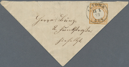 Br Deutsches Reich - Brustschild: 1872, Kleiner Schild 1/2 Gr. Orange Auf Orts-DREIECKSBRIEF Mit K1 "AL - Unused Stamps
