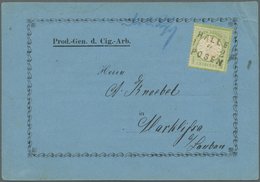 Br Deutsches Reich - Brustschild: 1872, Grosser Schild 1/3 Gr. Gelbgrün Auf Blauer Vordruck-Vertreter-K - Unused Stamps