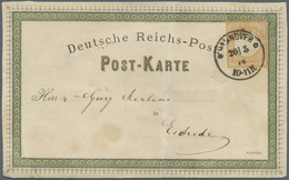 Br Deutsches Reich - Brustschild: 1872, Grosser Schild ½ Gr. Orange Auf Privater FARBIGER VORDRUCK Post - Unused Stamps