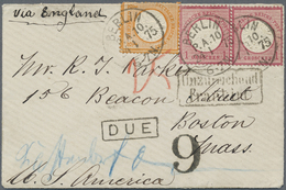 Br Deutsches Reich - Brustschild: 1872, 1/2 Gr Orange (kl. Mgl.) Und 2 X 1 Gr Karmin, MiF Auf Brief Von - Nuovi