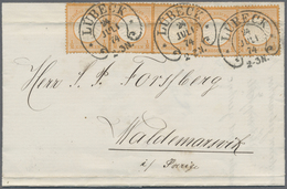Br Deutsches Reich - Brustschild: 1872, 5 Exemplare 1/2 Groschen Großer Schild 3x Klar Mit Hufeisenstem - Unused Stamps