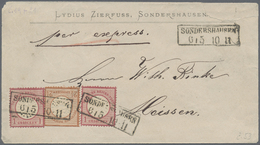 Br Deutsches Reich - Brustschild: 1872/1873, Drei Dekorative Briefe Mit Großem Brustschild, Dabei Ein E - Unused Stamps