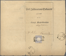 Br Deutsches Reich - Brustschild: 1872, 2x Vordruck-Insinuations-Dokumente Frankiert Einmal Mit 1 Gr Vo - Unused Stamps