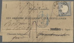 Br Deutsches Reich - Brustschild: 1874. 2 Gr Großer Schild, Blau Auf Stark Gealtertem Vordruck-Faltbrie - Unused Stamps