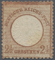 * Deutsches Reich - Brustschild: 1872, 2 1/2 Gr. Brustschild, Mittelrotbraun (lilabraun), Gute Prägung - Nuovi