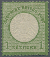 * Deutsches Reich - Brustschild: 1872, 1 Kr. Großer Brustschild In Der Dunkelgraugrünen B-Farbe, Origi - Nuovi