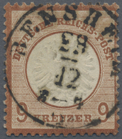 O Deutsches Reich - Brustschild: 1872, 9 Kr. Rötlichbaun, Großer Schild, Farbfrisch, Deutschlich Geprä - Nuovi