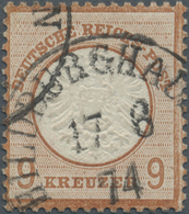 O Deutsches Reich - Brustschild: 1872, 9 Kr. Braun Mit Kleinem Prägeausfall Rechts Am Schild, Sauber G - Nuovi