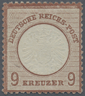 (*) Deutsches Reich - Brustschild: 1872, 9 Kr. Rotbraun, Großer Schild, Farbfrisch Und üblich Gezähnt, U - Nuovi