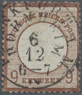 O Deutsches Reich - Brustschild: 1872, 9 Kr. Lilabraun, Prachtvolles Exemplar In Denkbar Tiefster Farb - Ungebraucht