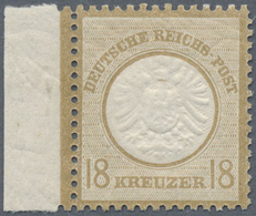 ** Deutsches Reich - Brustschild: 1872, 18 Kreuzer, Perfekt Zentriertes Linkes Luxusrandstück - Neufs