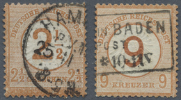 O Deutsches Reich - Brustschild: 1874, 2 1/2 Auf 2 1/2 Gr. Rötlichbraun, Gestempelt Mit PLATTENFEHLER - Neufs