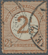 O Deutsches Reich - Brustschild: 1874, 2 1/2 Gr. Auf 2 ½ Gr. Braunorange, Unregelmäßige Zähnung, Etwas - Nuovi