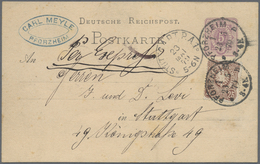 GA Deutsches Reich - Pfennige: 1879, Luxusstück Dieser Seltenen Farbe Auf 5 Pfg. Ganzsache Mit Stempel - Storia Postale