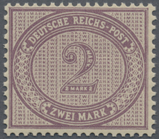 ** Deutsches Reich - Pfennige: 1899, 2 M. Freimarke: Ziffer Im Oval, Violettpurpur, Ein Neudruck, Ist E - Storia Postale