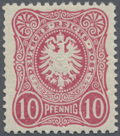 ** Deutsches Reich - Pfennig: 1881/1884, 10 Pfg. Reichsadler Im Oval, Rosarot (dunkelgelblichorange), P - Ungebraucht