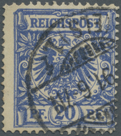 O Deutsches Reich - Krone / Adler: 1890, Freimarke Krone Adler 20 Pf Mit Seltenem Plattenfehler "obere - Neufs