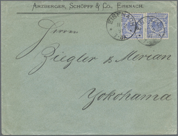 Br Deutsches Reich - Krone / Adler: 1892, Brief Mit MeF 2x 20 Pf Krone/Adler Von "EISENACH 11.2.91" Nac - Ongebruikt