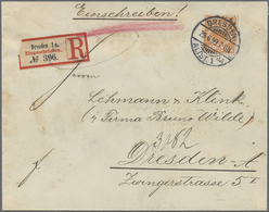 Br Deutsches Reich - Krone / Adler: 1898, 25 Pf Rotorange, EF Auf Orteinschreibebrief Von Dresden-Altst - Neufs