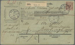 Br Deutsches Reich - Krone / Adler: 1891, 50 Pf Krone/Adler, 10 Stück Incl. Zwischensteg-Paar Und Oberr - Neufs