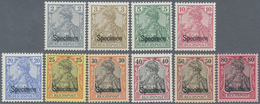 ** Deutsches Reich - Germania: 1900, Freimarken Germania 2 Pf Bis 80 Pf, Je Mit Aufdruck Specimen, Tauf - Ungebraucht