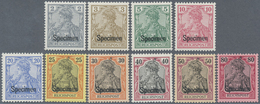 ** Deutsches Reich - Germania: 1900, Freimarken Germania 2 Pf Bis 80 Pf, Je Mit Aufdruck Specimen, Tauf - Unused Stamps