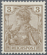 ** Deutsches Reich - Germania: 1902, 3 Pfg. Siena, Luxusstück Ohne Signaturen, (Mi. 440.-€) - Ungebraucht