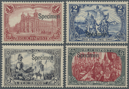 ** Deutsches Reich - Germania: 1900, 1-5 Mark Reichspost Je Mit Waagerechtem Aufdruck "Specimen", Postf - Ongebruikt