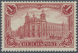 ** Deutsches Reich - Germania: 1900, 1 Mark Germania "Reichspost" In Der Besseren Farbe Dukelkarminrot - Ungebraucht