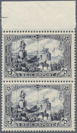 ** Deutsches Reich - Germania: 1900, Perfektes Ungefaltetes Senkrechtes Luxus-Oberrandpaar 3 Mark Mit P - Unused Stamps