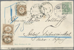 /Br Deutsches Reich - Germania: 1904/1905, Faltkarte Aus Dresden Nach Schloß Tribuswinkel Vorschriftsmäß - Ungebraucht