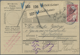 Br Deutsches Reich - Germania: 1902, 3 X 1 M Karminrot, Portogerechte MeF Auf Nachnahme-Paketkarte Für - Ongebruikt