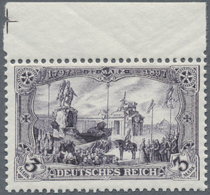 ** Deutsches Reich - Germania: 1902, 3 Mark Ungefaltetes Luxus-Oberandstück Mit Passerkreuz, Fotoattest - Neufs